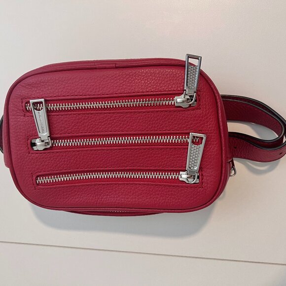 Rebecca Minkoff Red Leather Belt Bag Like New - Picture 1 of 4